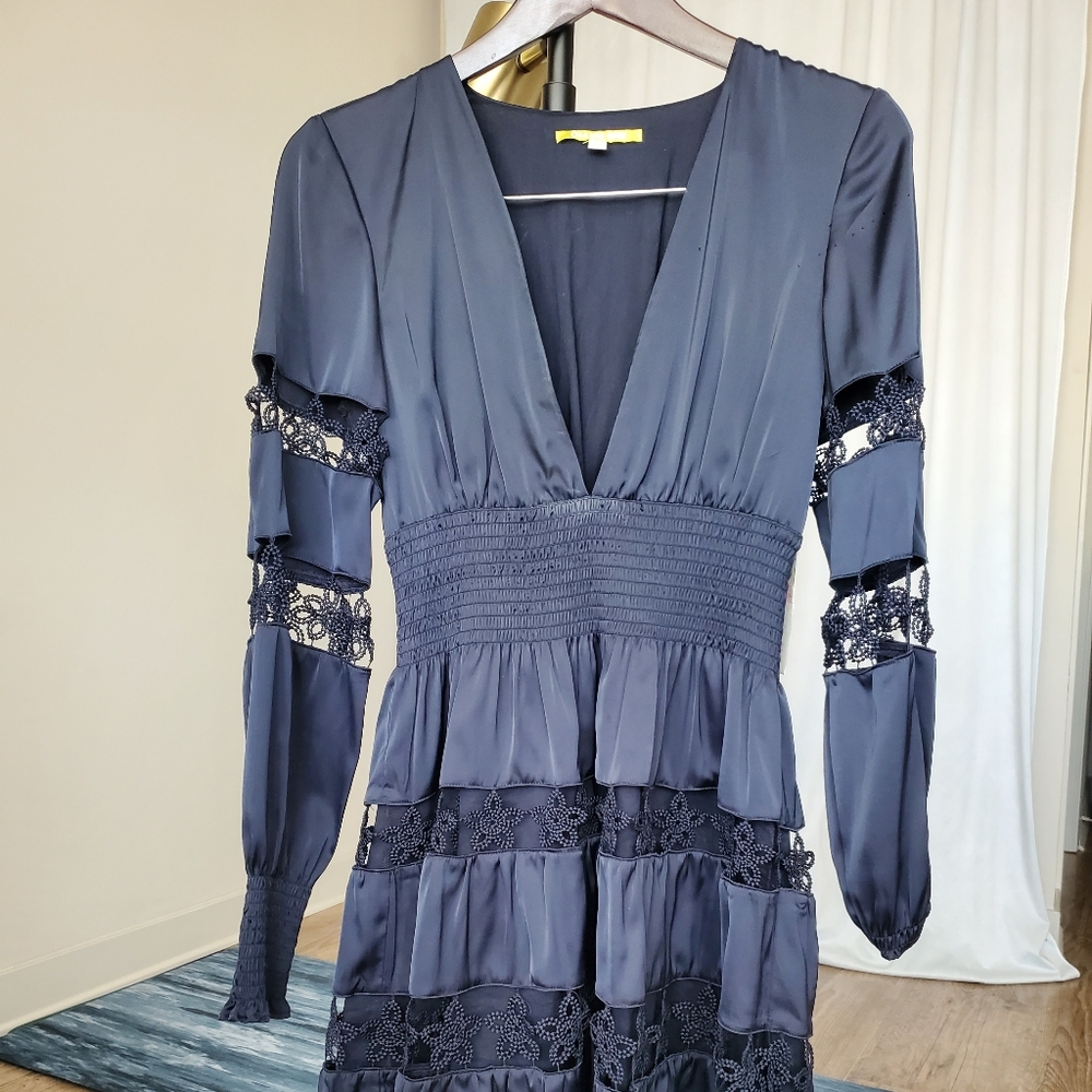 Gianni Bini Navy long sleeve dress
